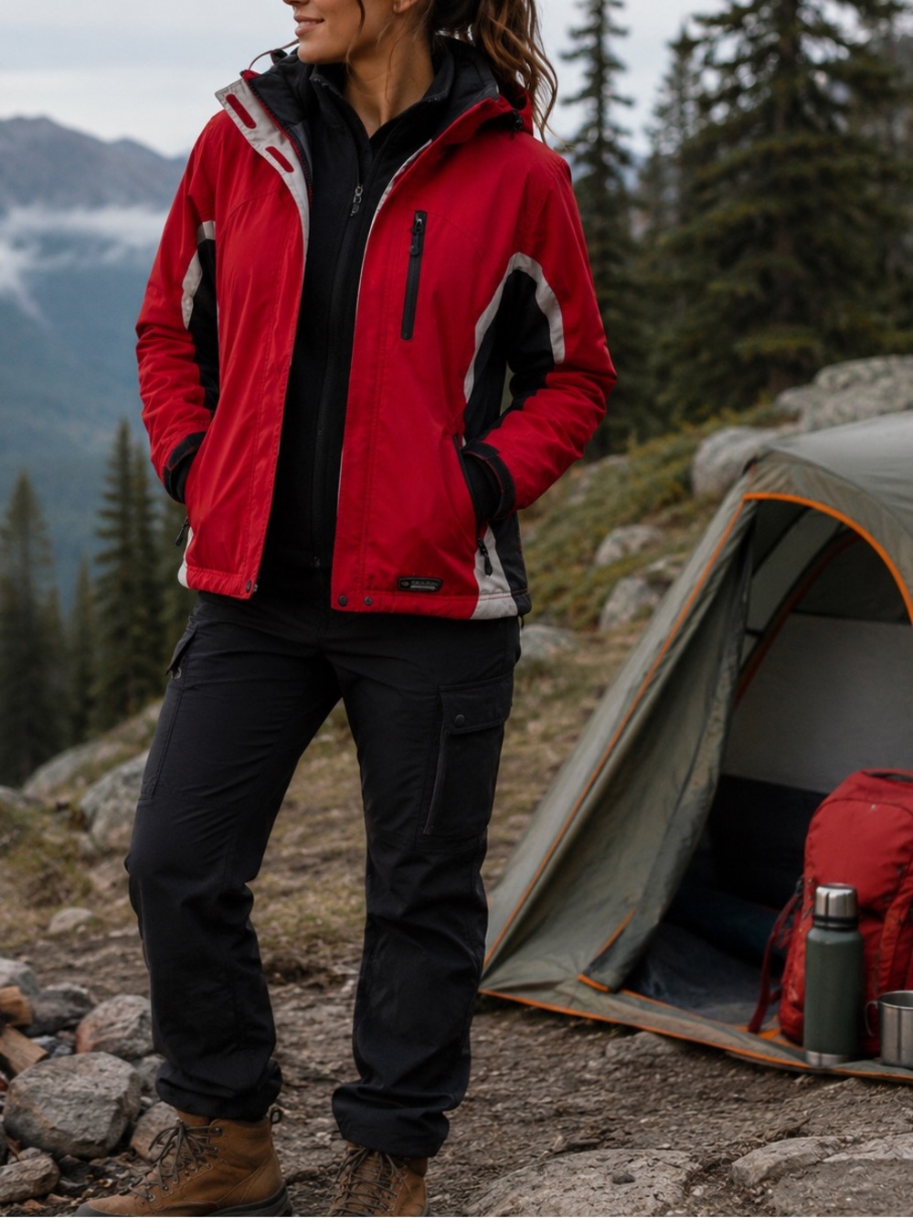 Wetskins Waterproof Hiking Jacket S 2-in-1 Removable Fleece Liner Outdoor Shell